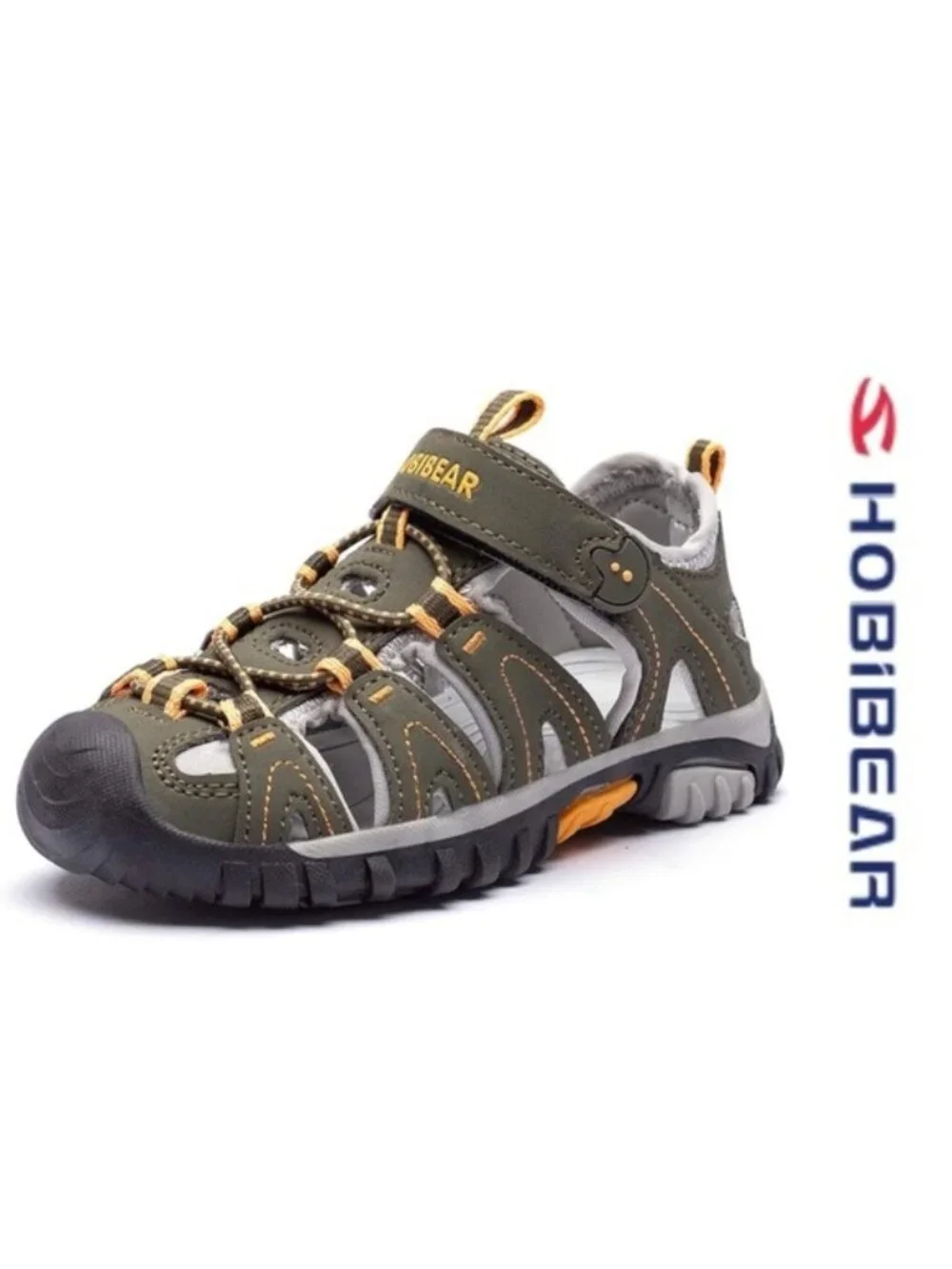 Hobibear | Unisex Dark Green & Gray Classic Sandals | Size 1.5